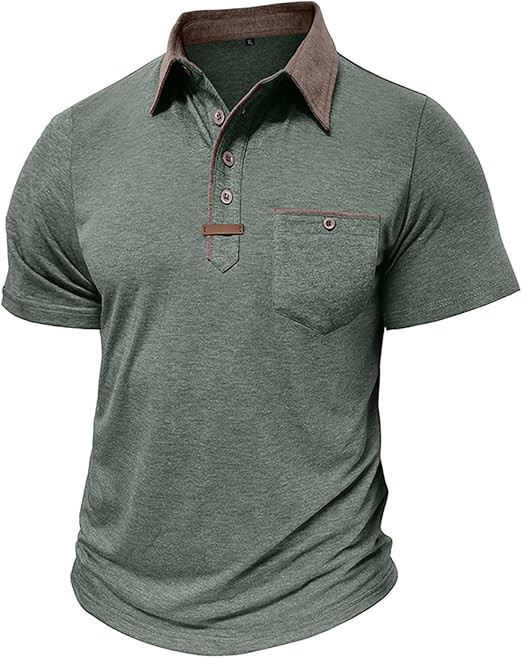 Men's Fashion Button Down Tshirt Dressy Short Sleeve Shirts Lapel Collar Tops Comfort Colors Shirt Mens Outfits